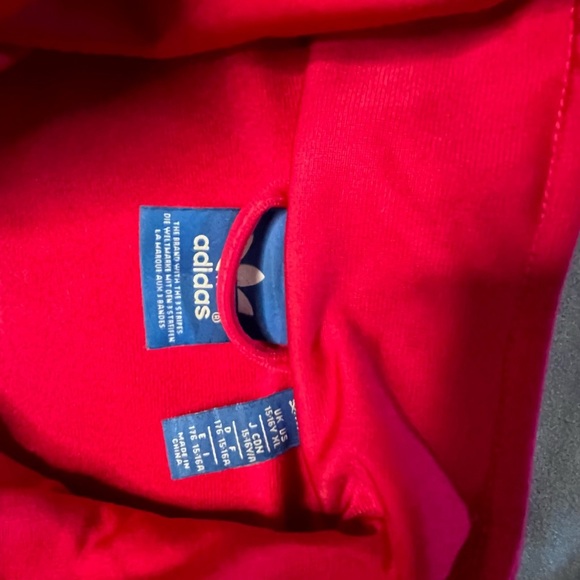 adidas Kids Pink Pea Coat with Black Stripes - Picture 4 of 8